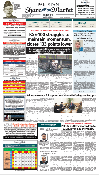 Pakistan Share Market Update Newspaper Today 18-12-2025