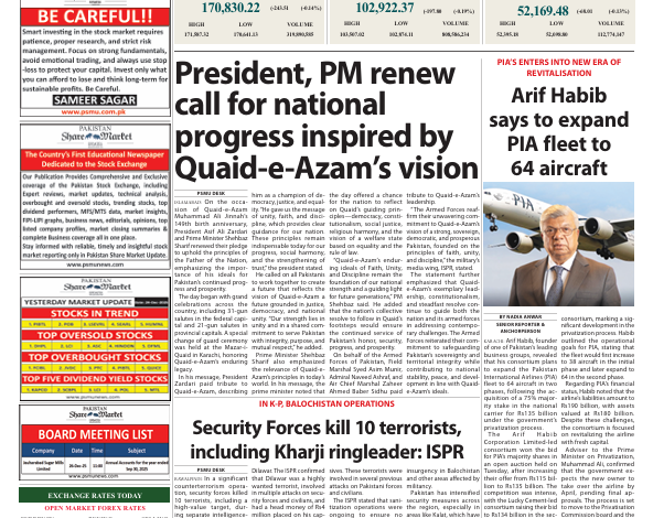 Pakistan Share Market Updates Newspaper Today 26-Dec-2025