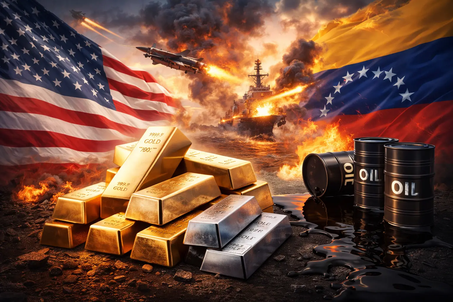Gold, silver surge on USA, Venezuela tensions